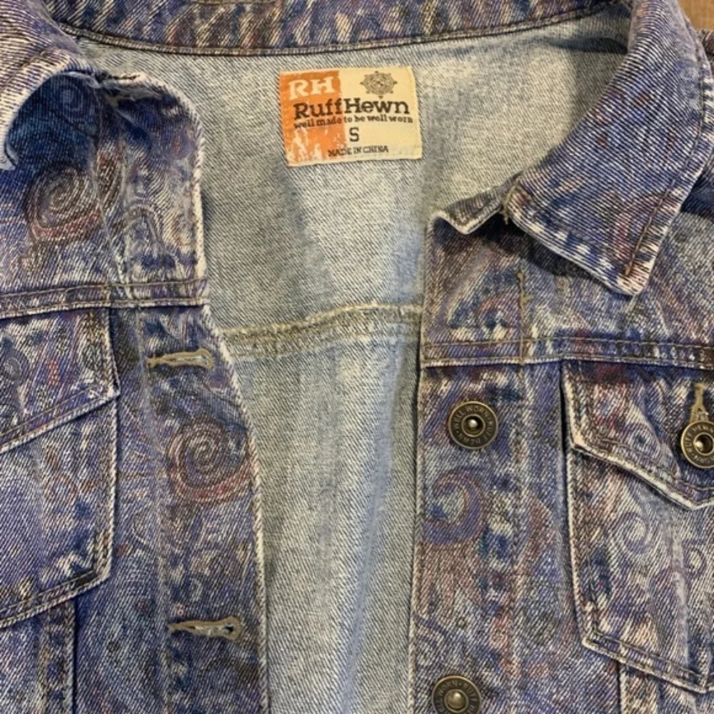 Unique Vintage Jean Jacket Ruff Hewn Size Small - Picture 2 of 3